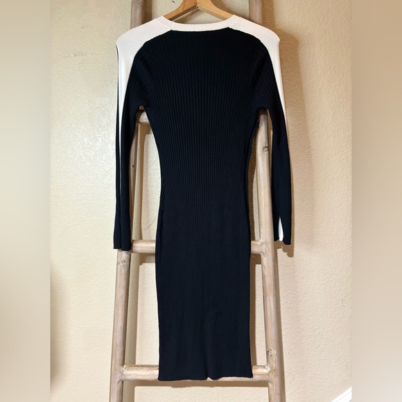 Future Collective x Kahlana Barfield Ribbed Side Button Sweater Dress - Picture 3 of 6